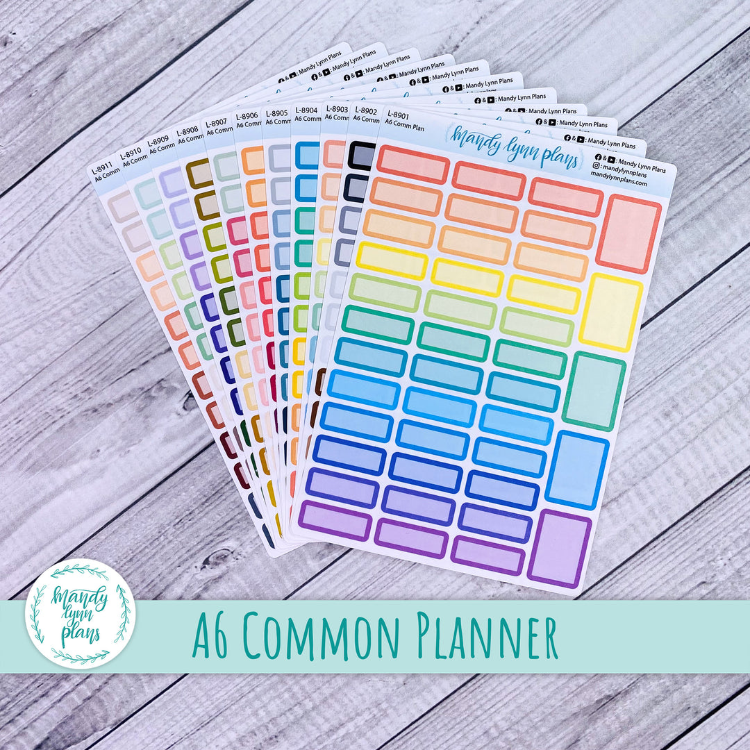 A6 Common Planner || Skinny Labels