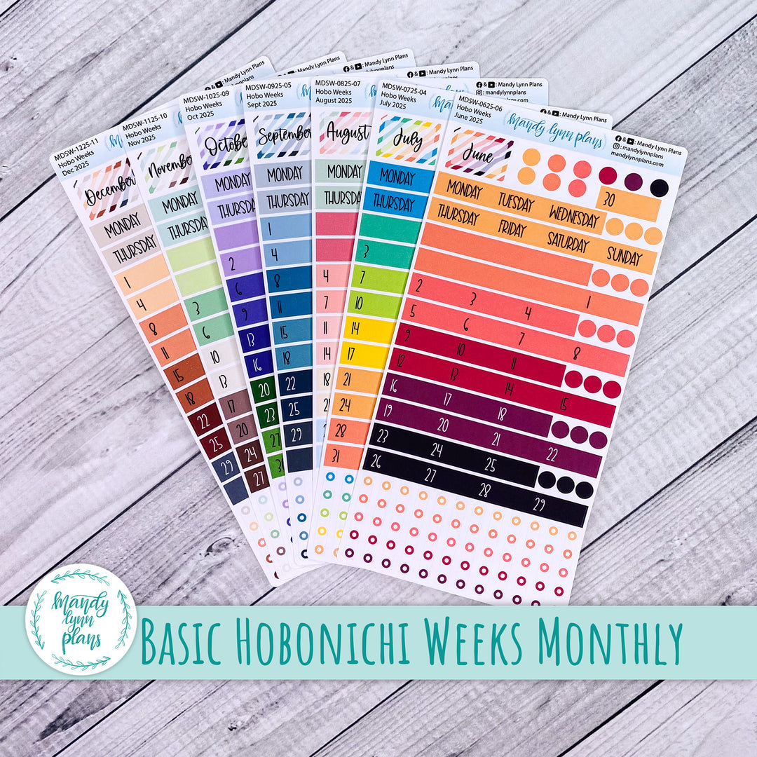 Basic Hobonichi Weeks Monthly Kits - Monday Start