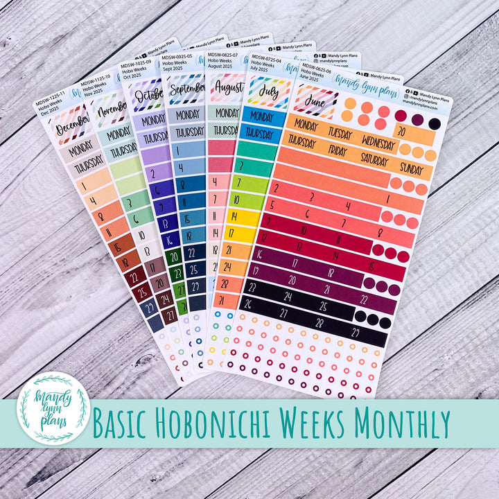 Basic Hobonichi Weeks Monthly Kits - Monday Start