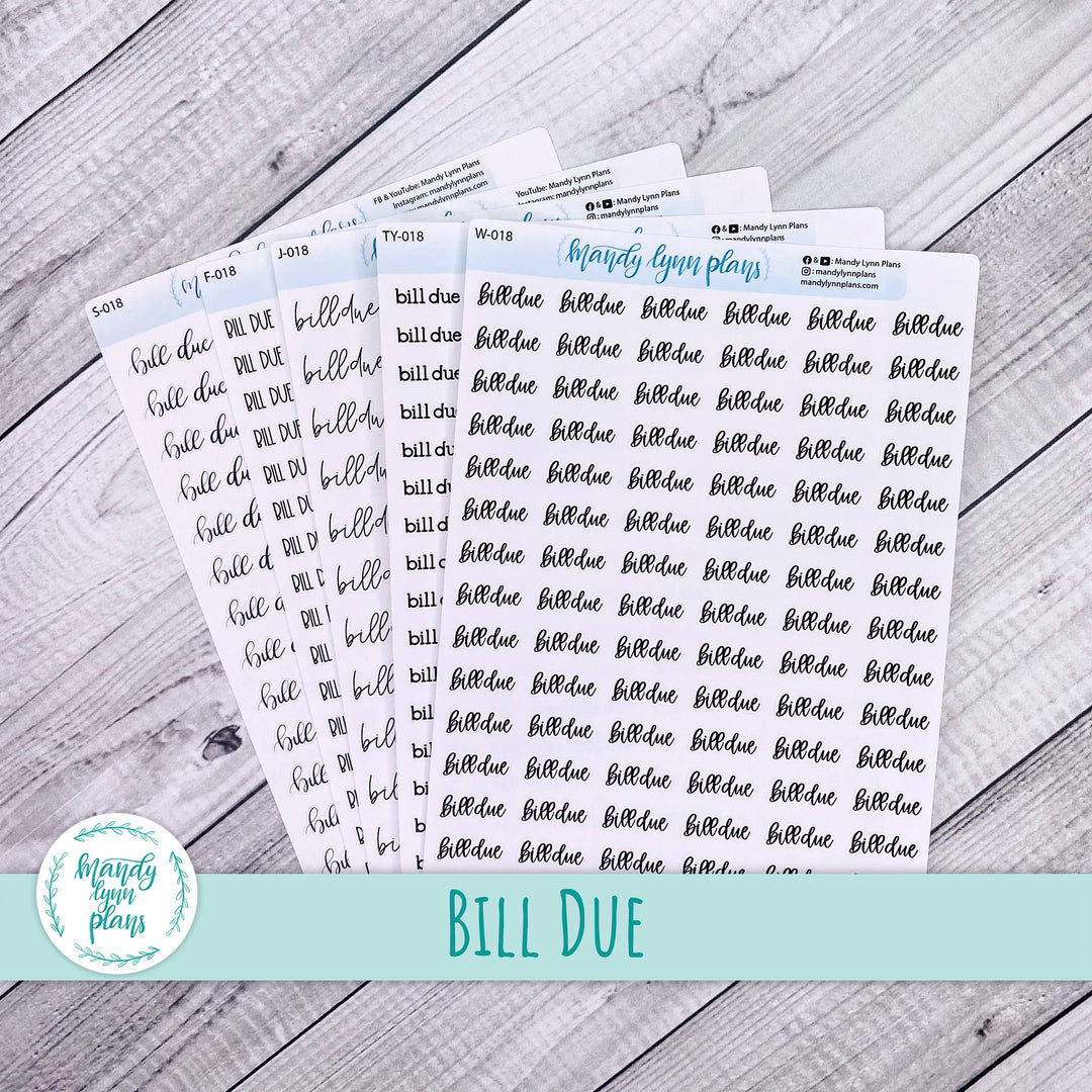 Bill Due Scripts || 018