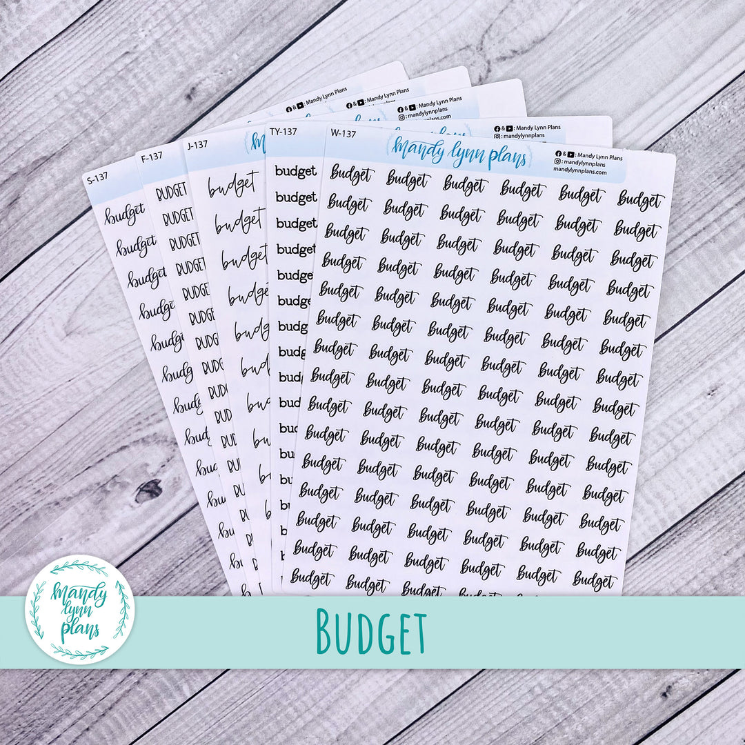 Budget Scripts || 137