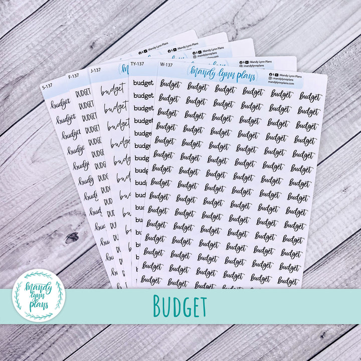 Budget Scripts || 137