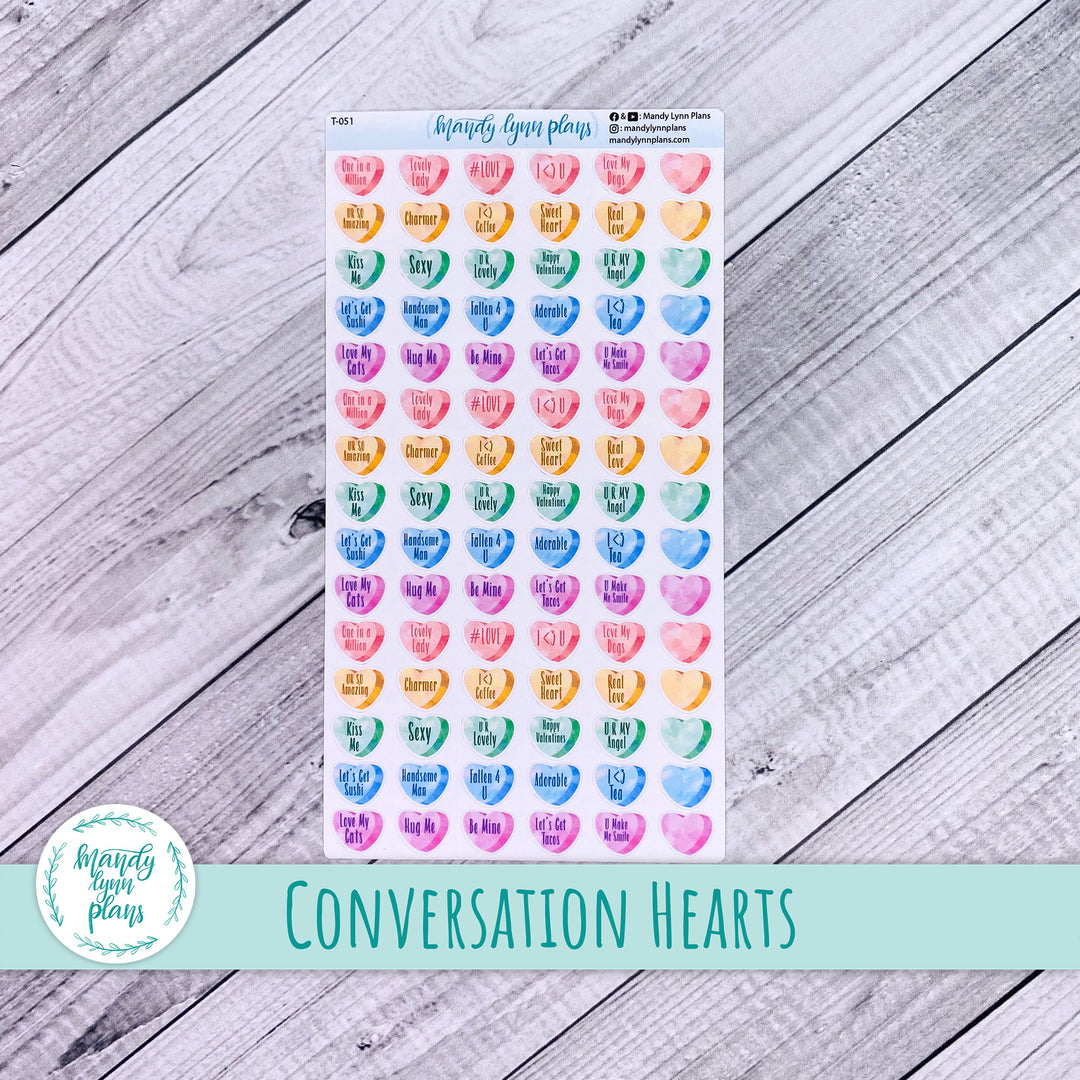 Conversation Hearts Doodle Deco || T-051