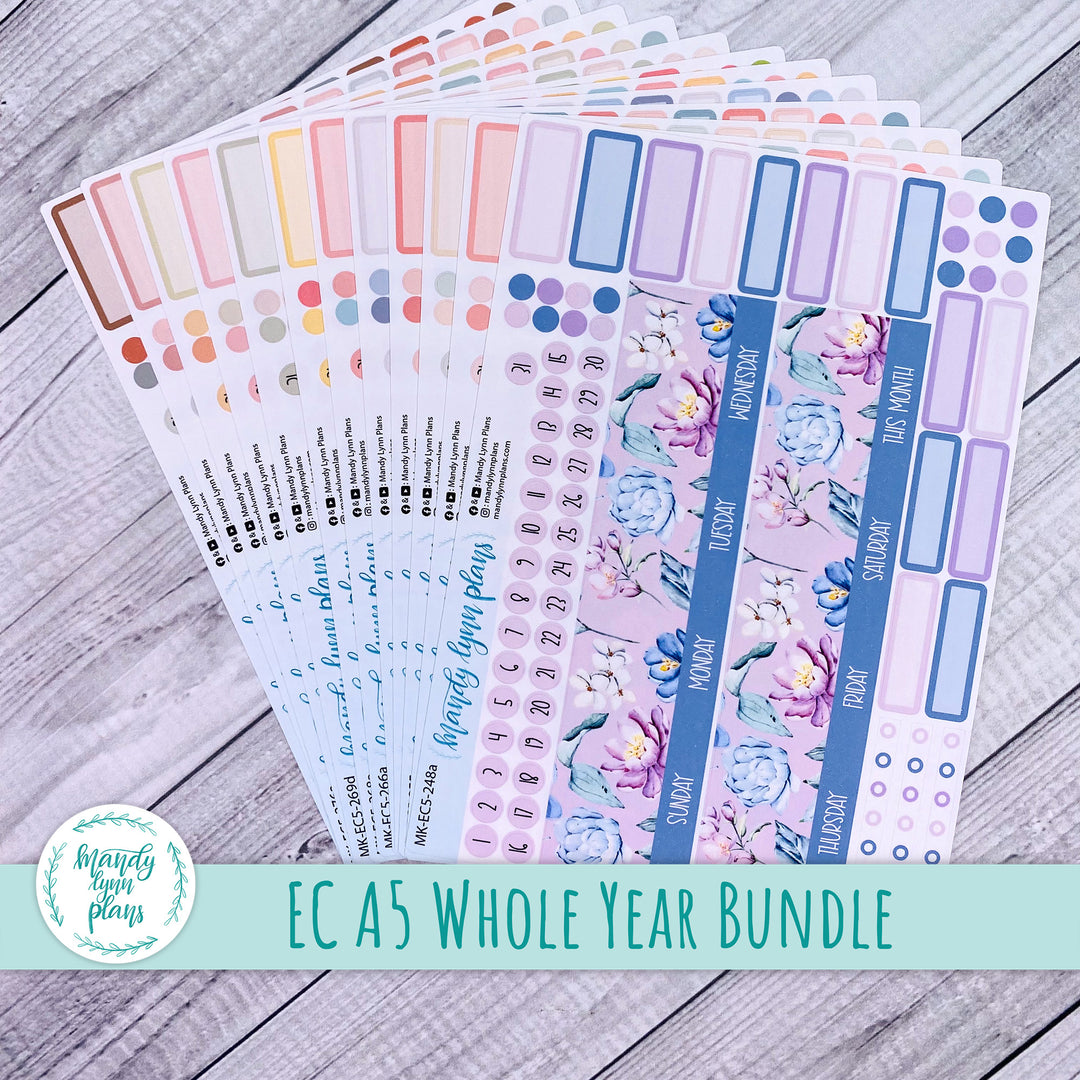 Whole Year Bundle || 3 Design Options || 12 Any Month Kits || EC A5