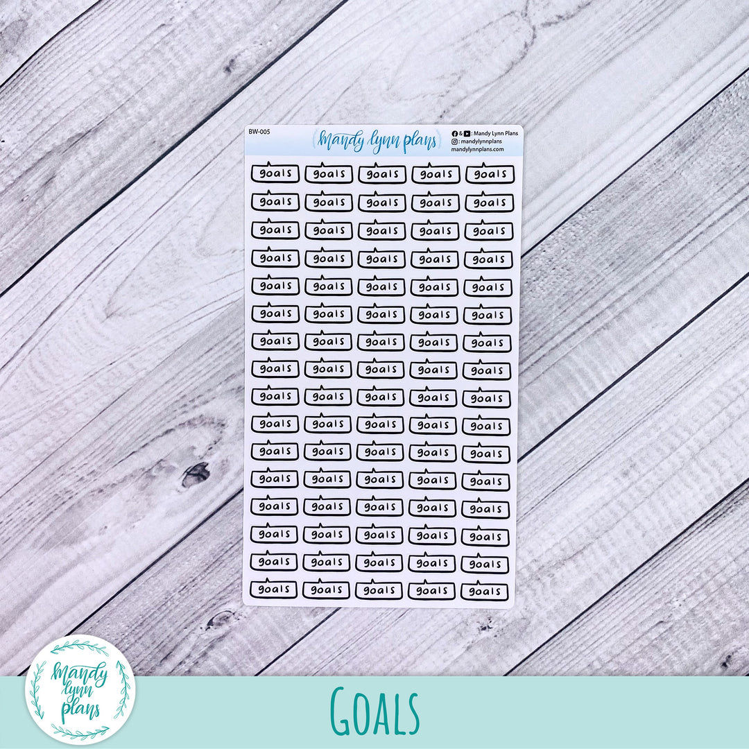 Black and White Script Doodles || Bullet Journal