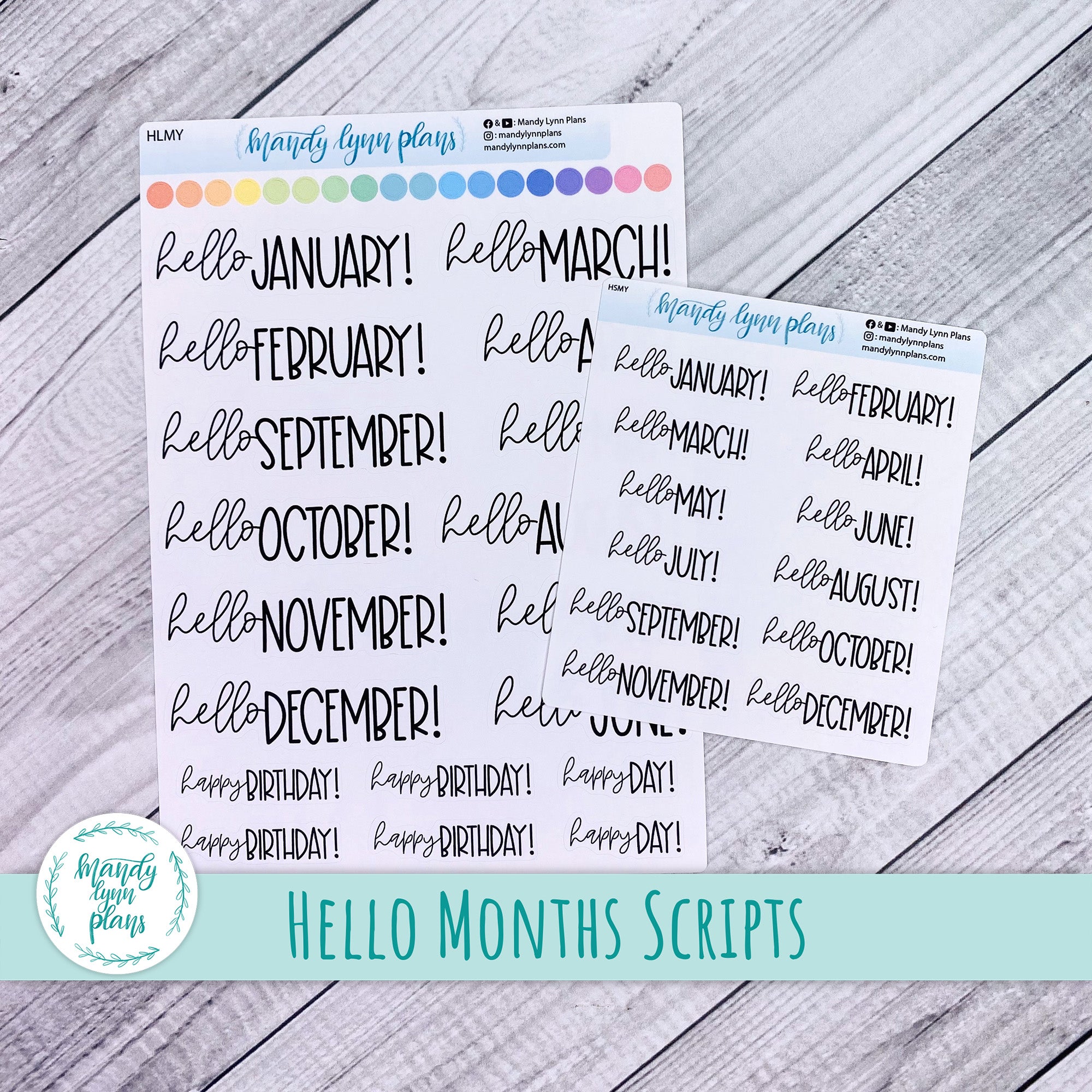 Hello Month Scripts – Mandy Lynn Plans