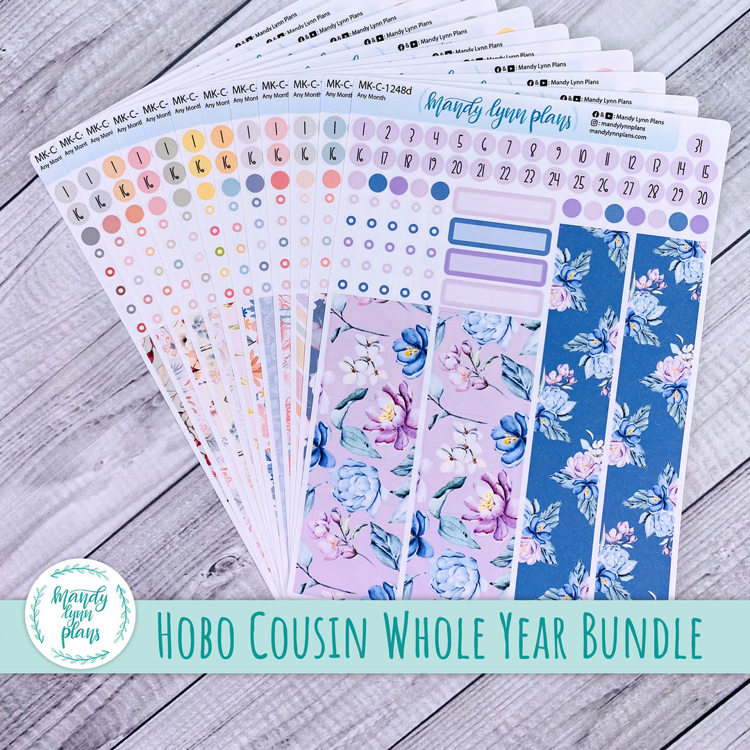 Whole Year Bundle || 3 Design Options || 12 Any Month Kits || Hobonichi Cousin