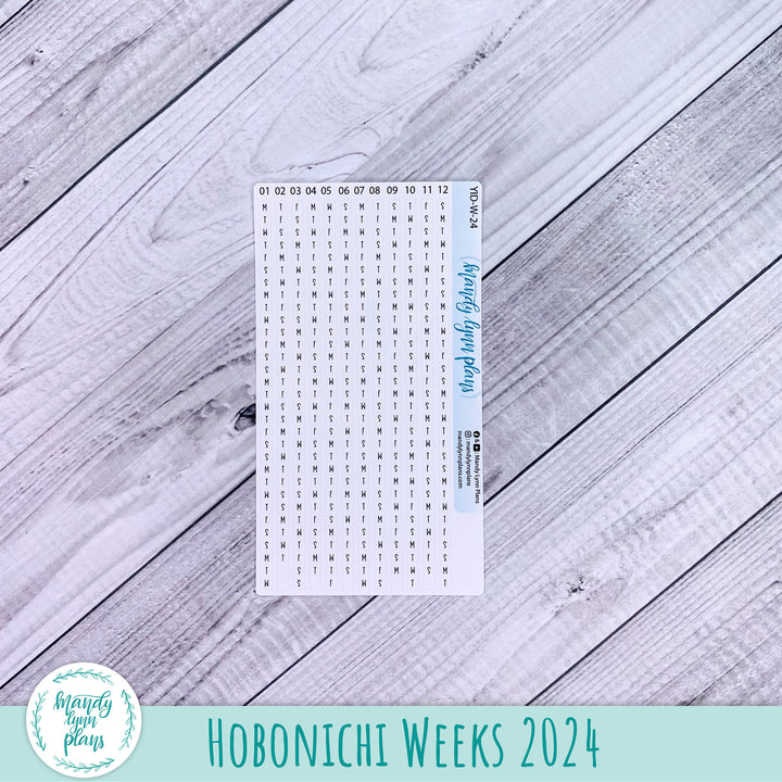 Yearly Index Number Day Scripts || Hobonichi Weeks