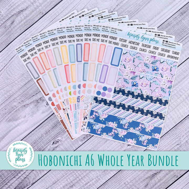 Whole Year Bundle || 3 Design Options || 12 Any Month Kits || Hobonichi A6 Original Techo