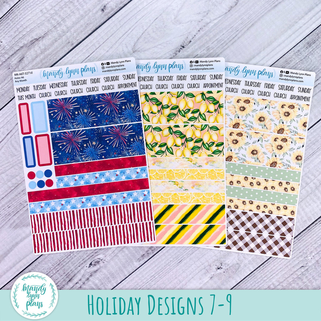 Whole Year Bundle || 3 Design Options || 12 Any Month Kits || Hobonichi A6 Original Techo