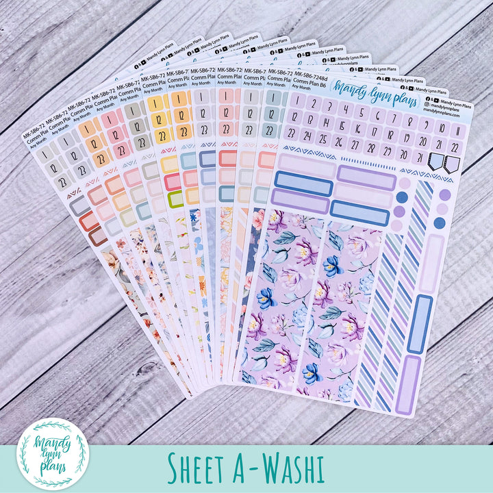 Whole Year Bundle || 3 Design Options || 12 Any Month Kits || B6 Common Planner