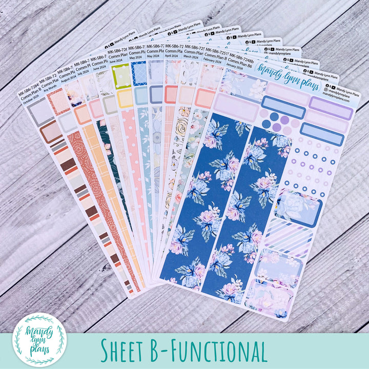 Whole Year Bundle || 3 Design Options || 12 Any Month Kits || B6 Common Planner