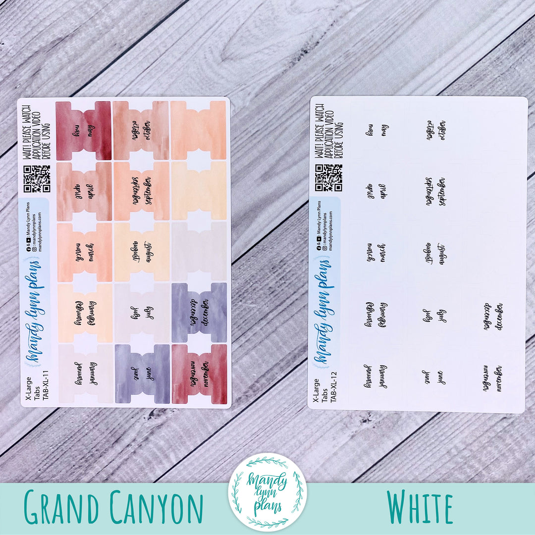 Watercolor Planner Tabs || XL Whimsy