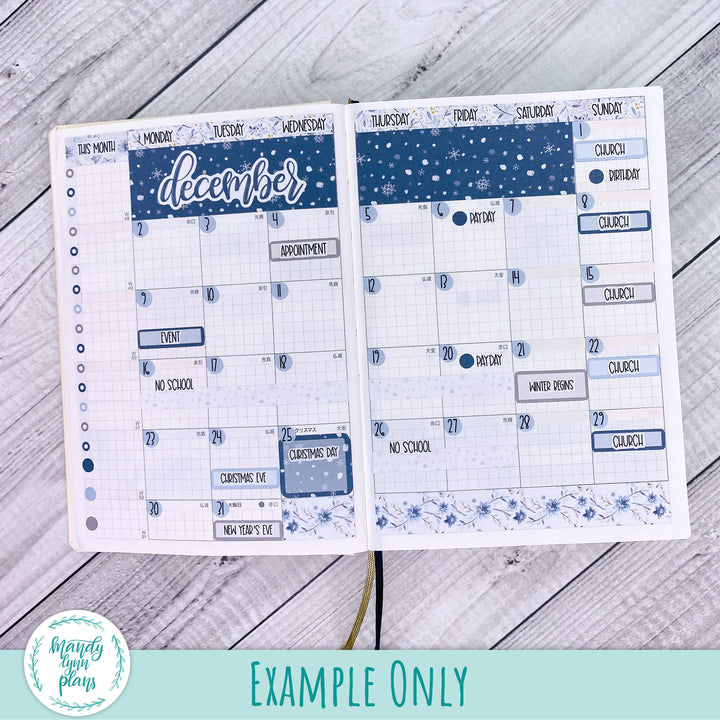 Hobonichi A6 December 2024 Monthly Kit || Winter Wonderland || MK-A6T-3291