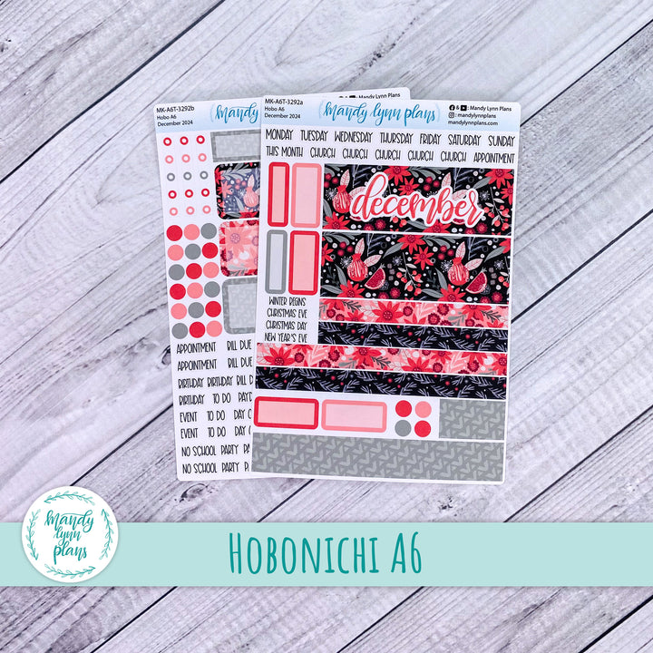 Hobonichi A6 December 2024 Monthly Kit || Winter Flora || MK-A6T-3292