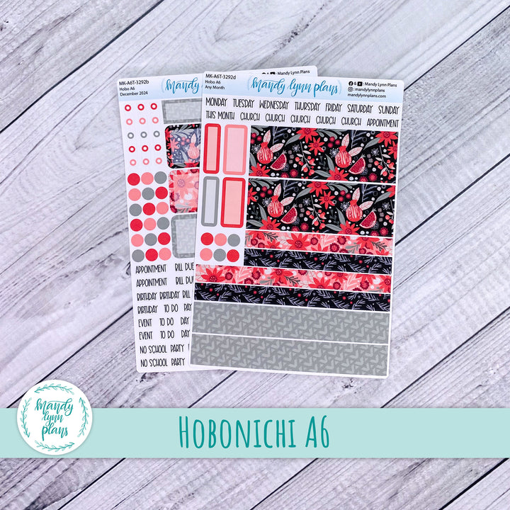 Any Month Hobonichi A6 Monthly Kit || Winter Flora || MK-A6T-3292