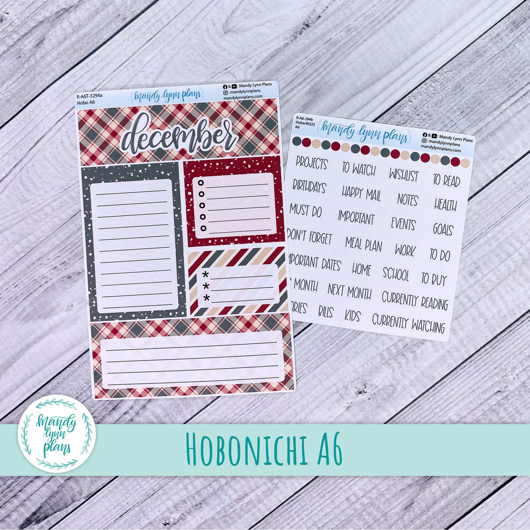 December A6 Hobonichi Dashboard || Noel || R-A6T-3294