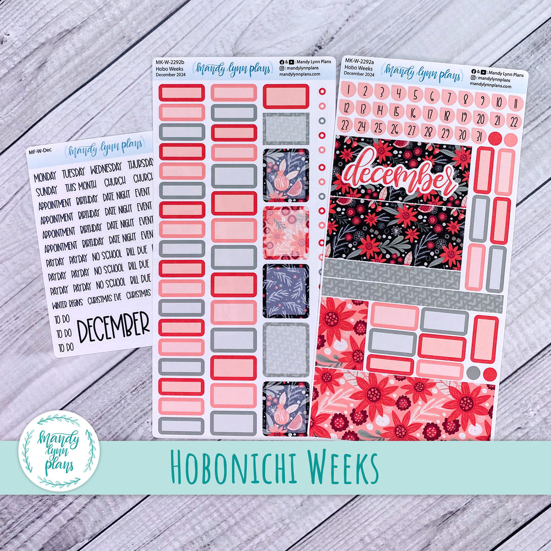 Hobonichi Weeks December 2024 Monthly Kit || Winter Flora || MK-W-2292