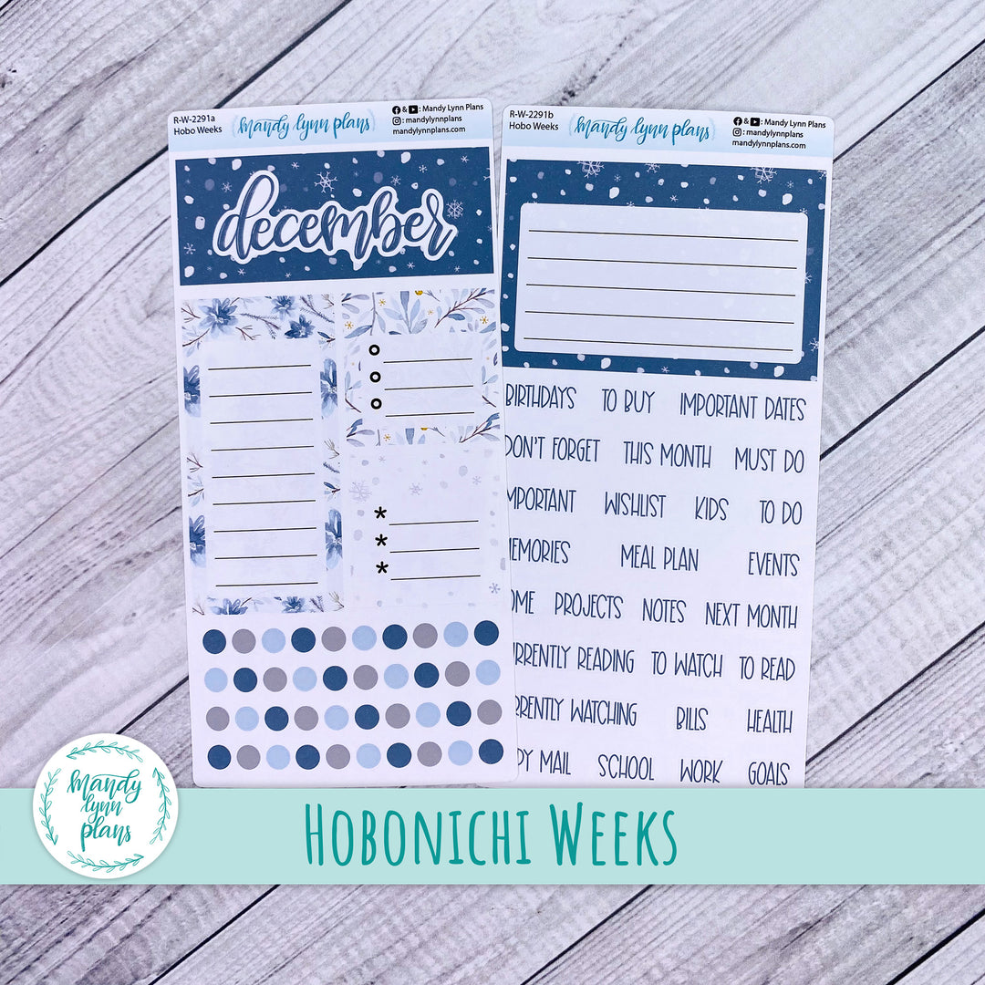 December Hobonichi Weeks Dashboard || Winter Wonderland || R-W-2291