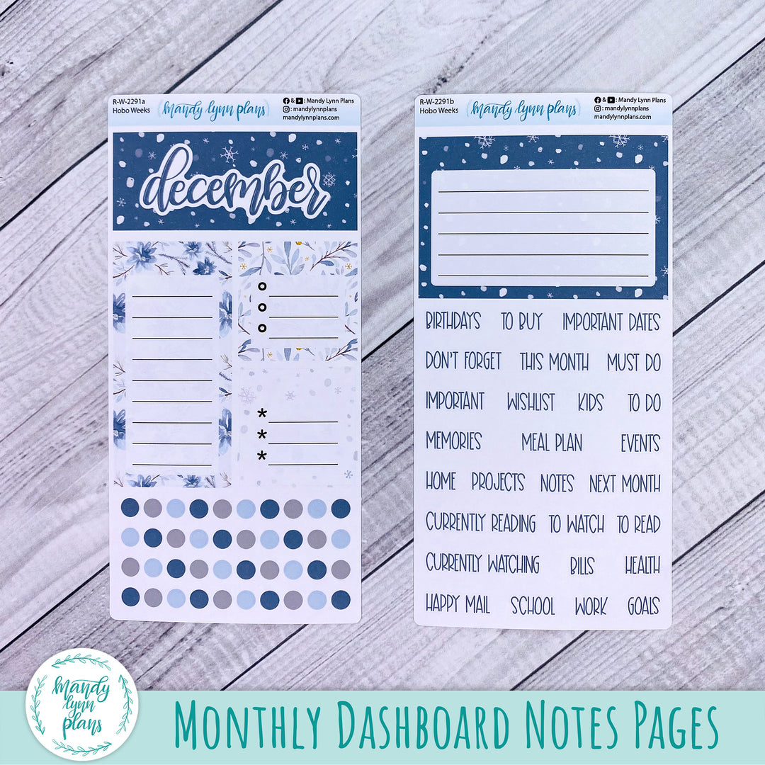 December Hobonichi Weeks Dashboard || Winter Wonderland || R-W-2291