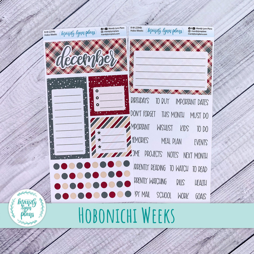 December Hobonichi Weeks Dashboard || Noel || R-W-2294