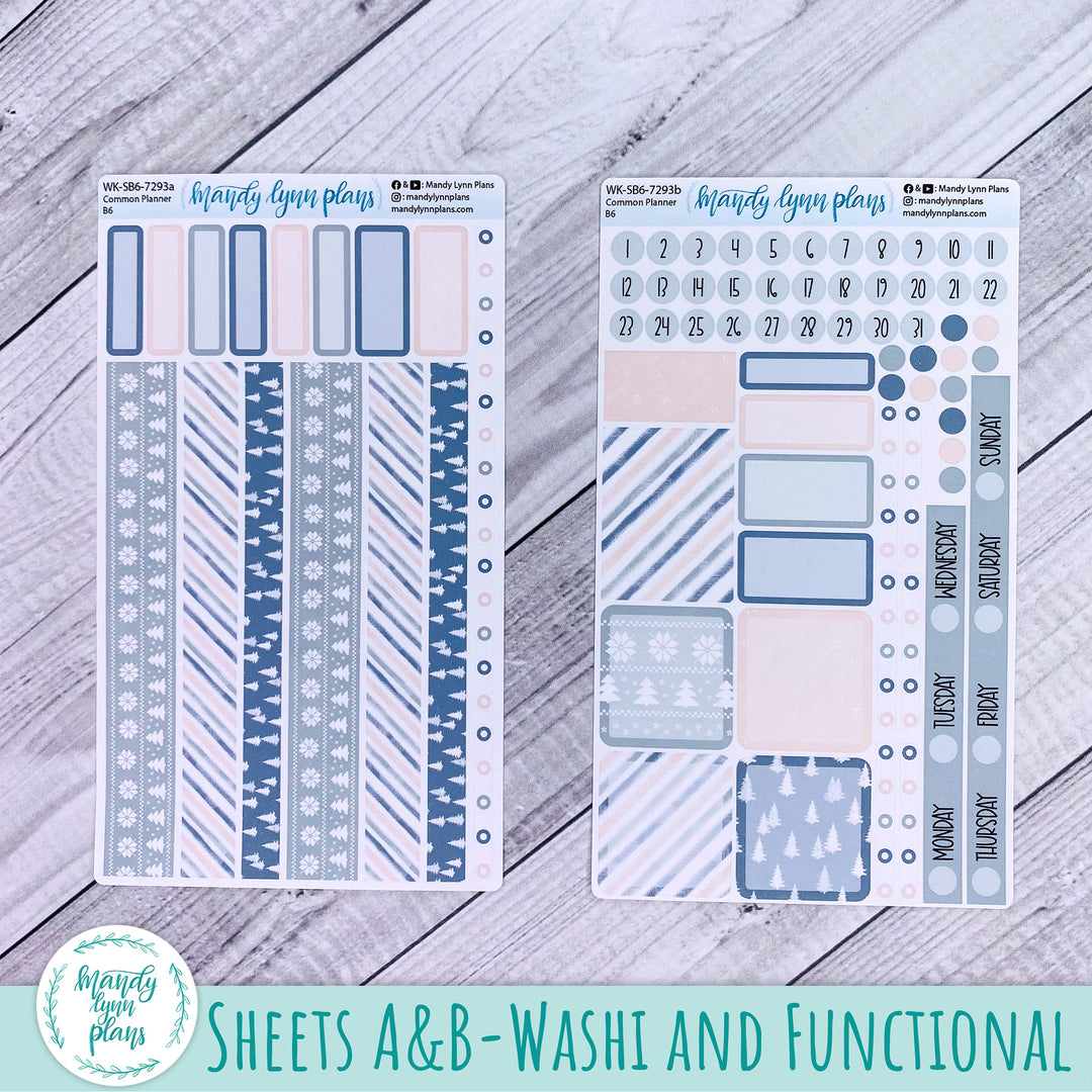 A5, B6, N1 & N2 Common Planner Weekly Kit || Frozen Lake || 293