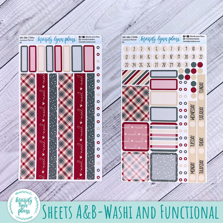 A5, B6, N1 & N2 Common Planner Weekly Kit || Noel || 294