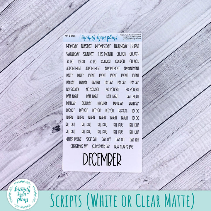 December 2024 Common Planner Monthly Kit || Winter Flora || 292