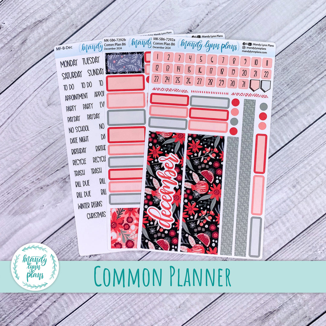 December 2024 Common Planner Monthly Kit || Winter Flora || 292