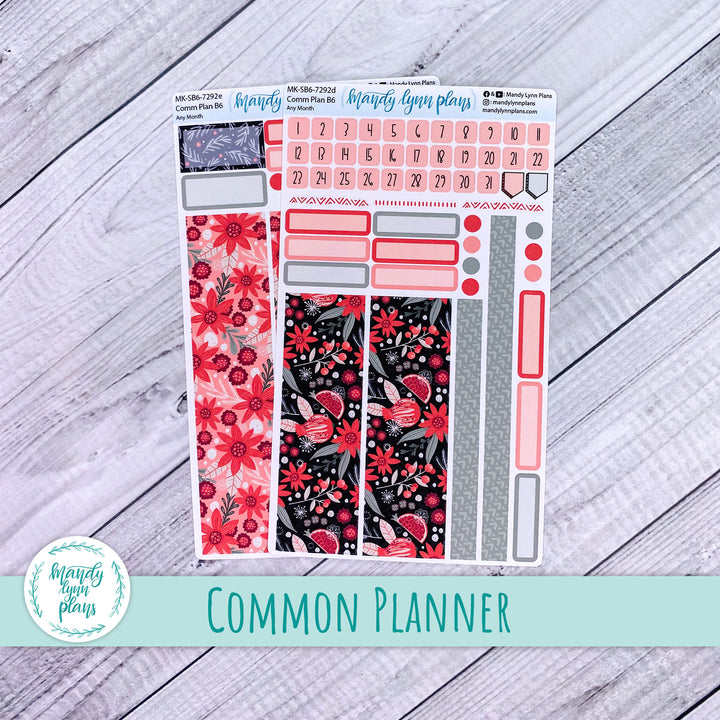 Any Month Common Planner Monthly Kit || Winter Flora || 292