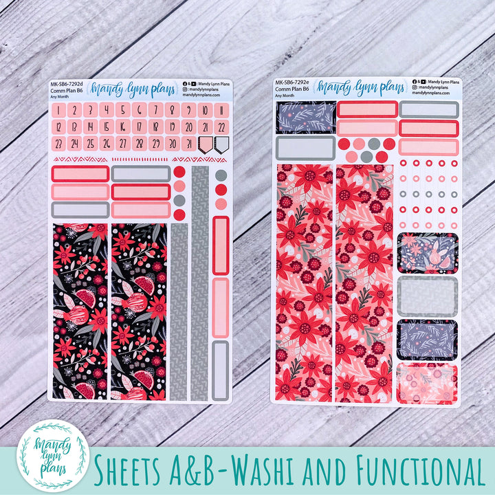 Any Month Common Planner Monthly Kit || Winter Flora || 292