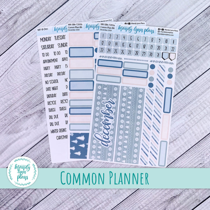 December 2024 Common Planner Monthly Kit || Frozen Lake || 293