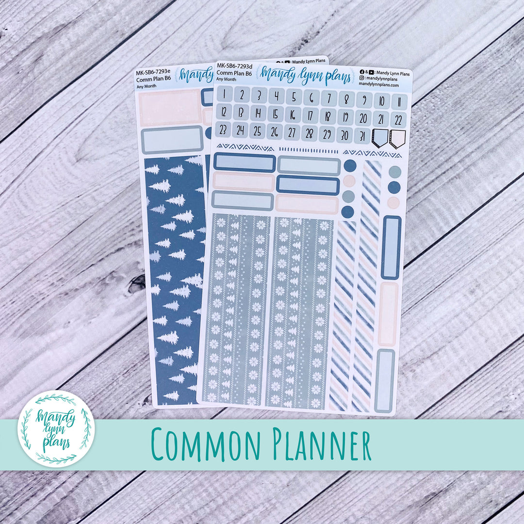 Any Month Common Planner Monthly Kit || Frozen Lake || 293