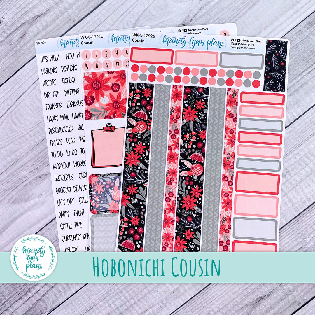 Hobonichi Cousin Weekly Kit || Winter Flora || WK-C-1292