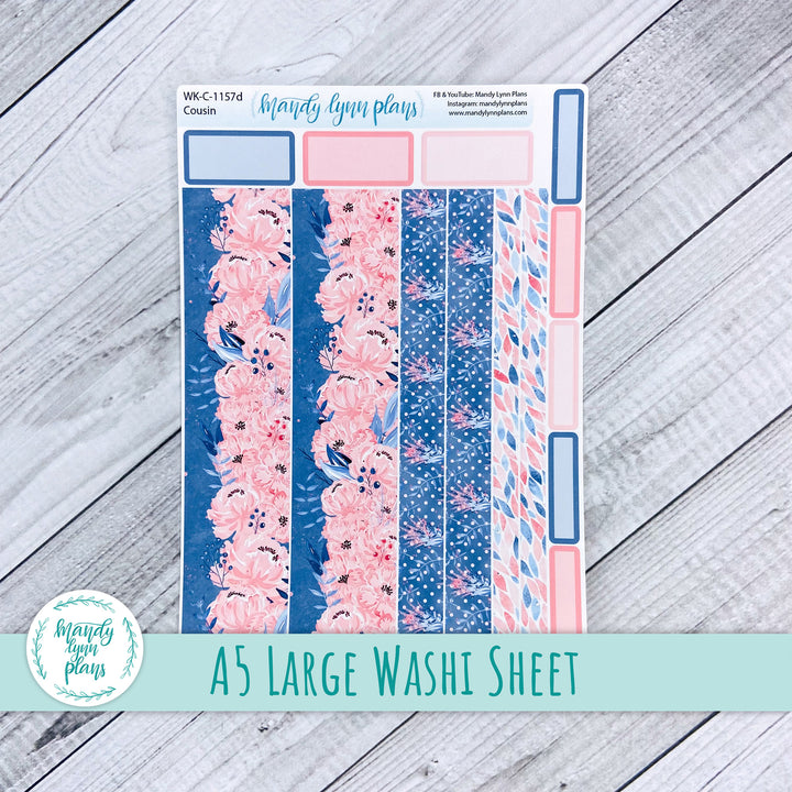 Pink Peonies Large Washi Sheet || WK-C-1157D