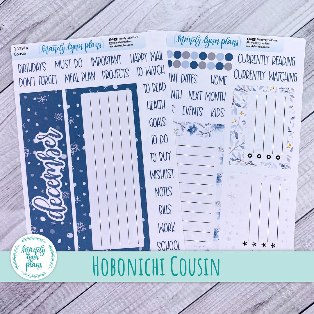 December Hobonichi Cousin Dashboard || Winter Wonderland || R-1291