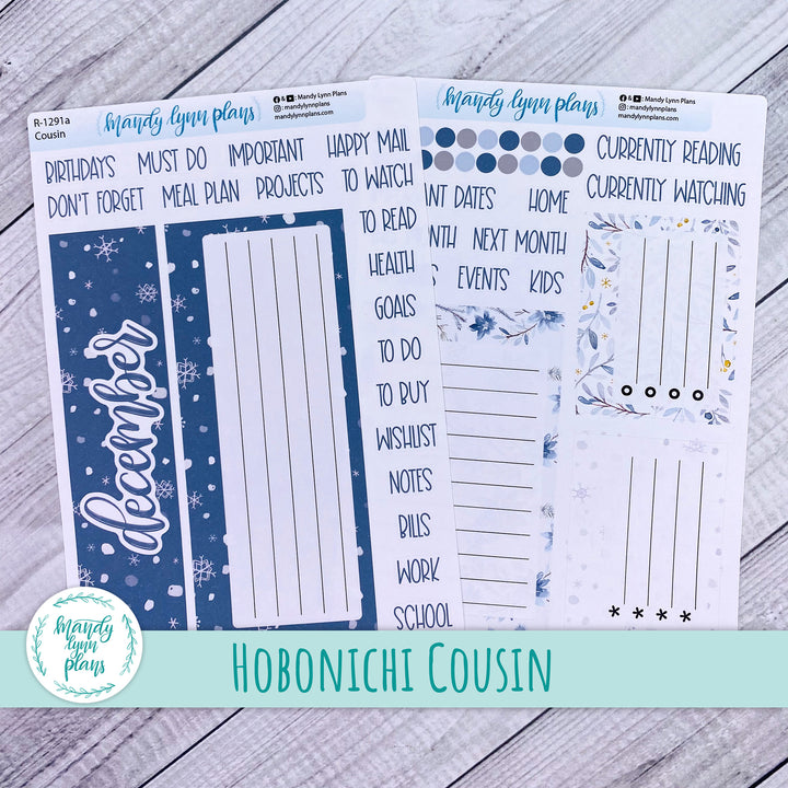 December Hobonichi Cousin Dashboard || Winter Wonderland || R-1291