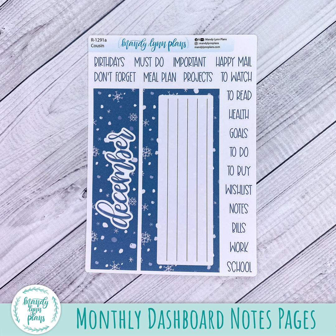 December Hobonichi Cousin Dashboard || Winter Wonderland || R-1291