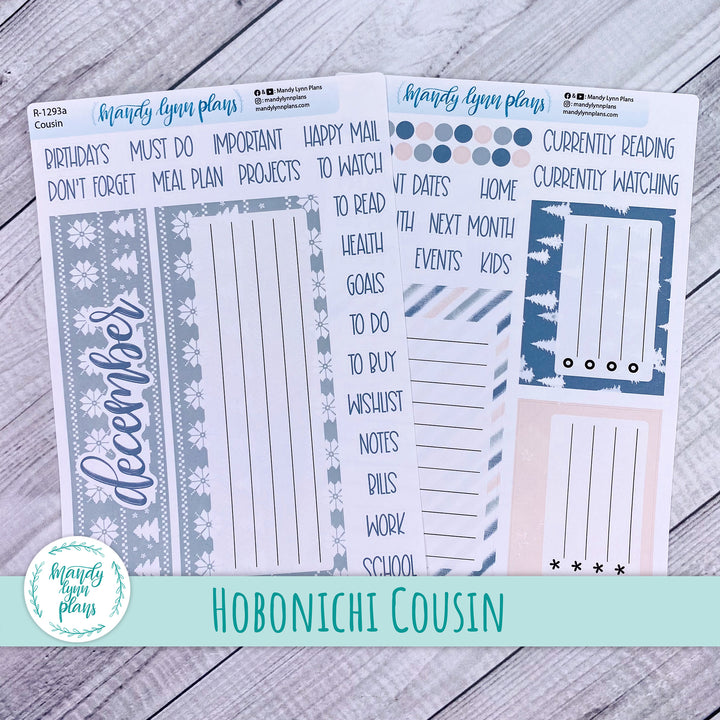 December Hobonichi Cousin Dashboard || Frozen Lake || R-1293