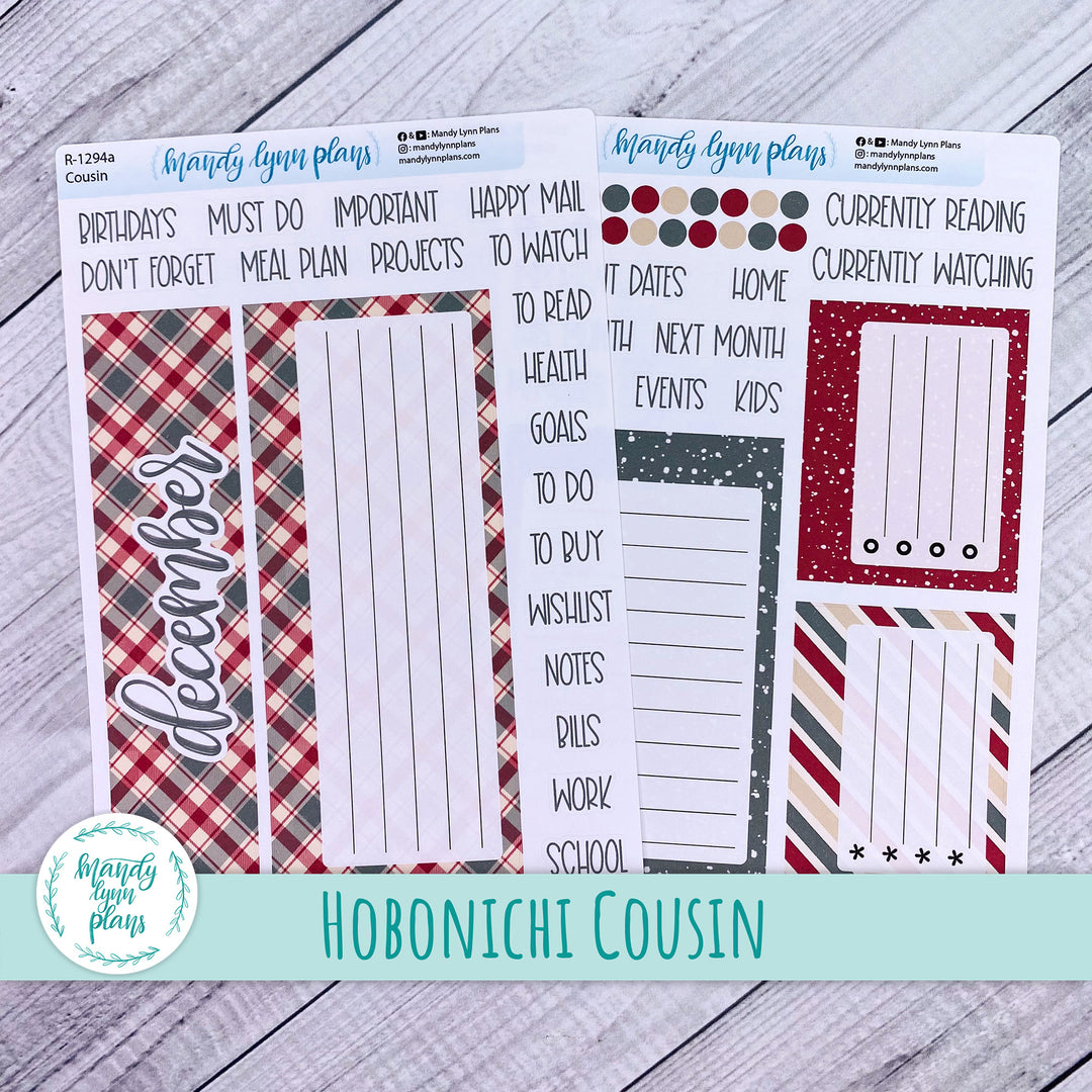 December Hobonichi Cousin Dashboard || Noel || R-1294