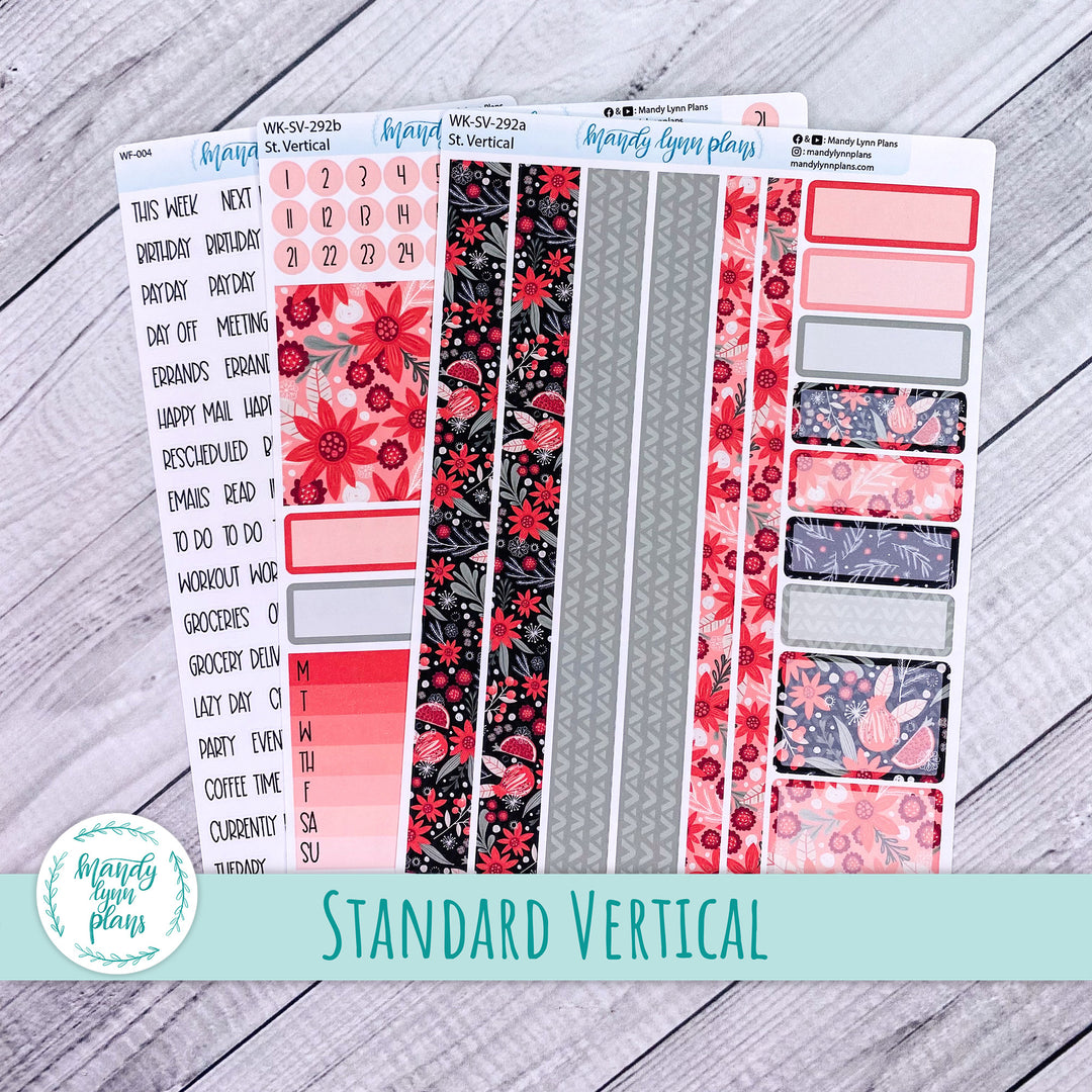 Standard Vertical Weekly Kit || Winter Flora || WK-SV-292