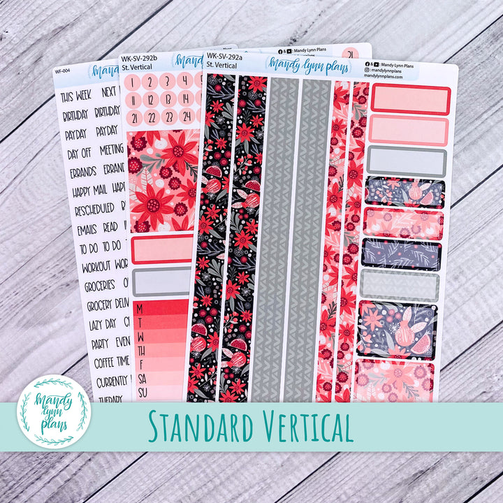 Standard Vertical Weekly Kit || Winter Flora || WK-SV-292