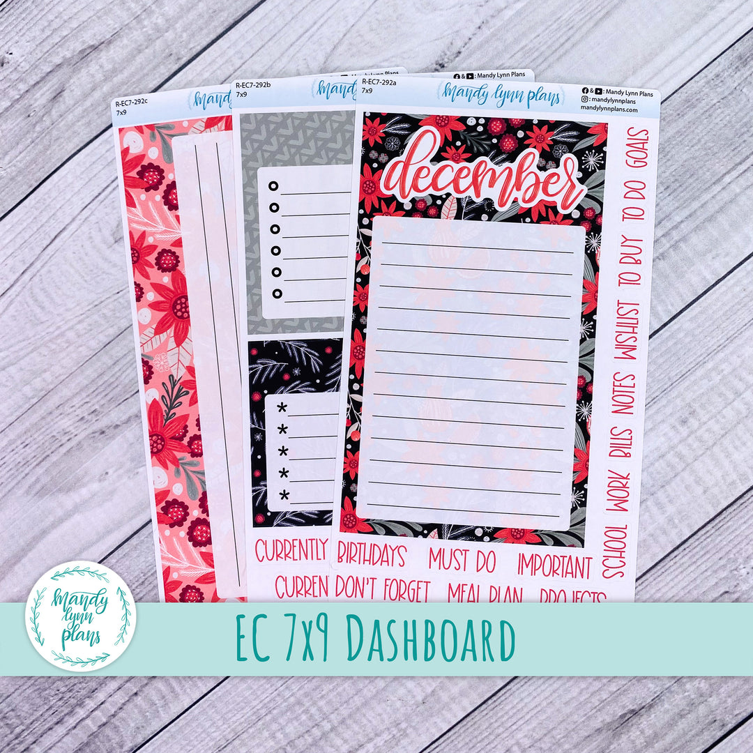 December EC 7x9 Dashboard Kit || Winter Flora || R-EC7-292