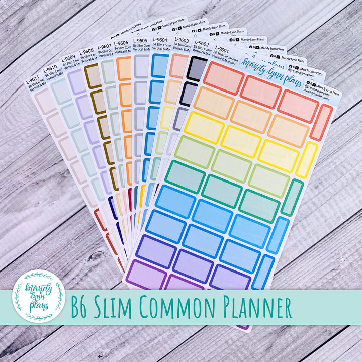 B6 Slim Common Planner || Large Labels