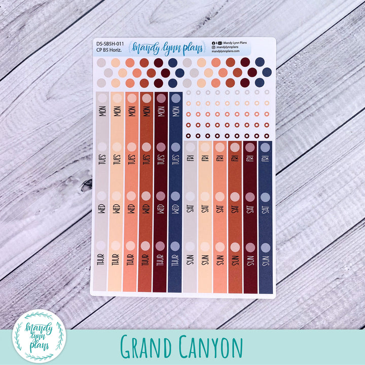 B5 Common Planner Horizontal Weekly Days and Date Cover Strips