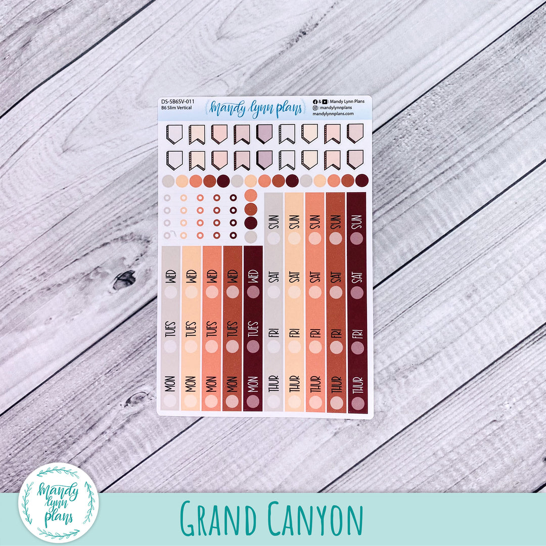 B6 Slim Common Planner Vertical Weekly Days and Date Cover Strips