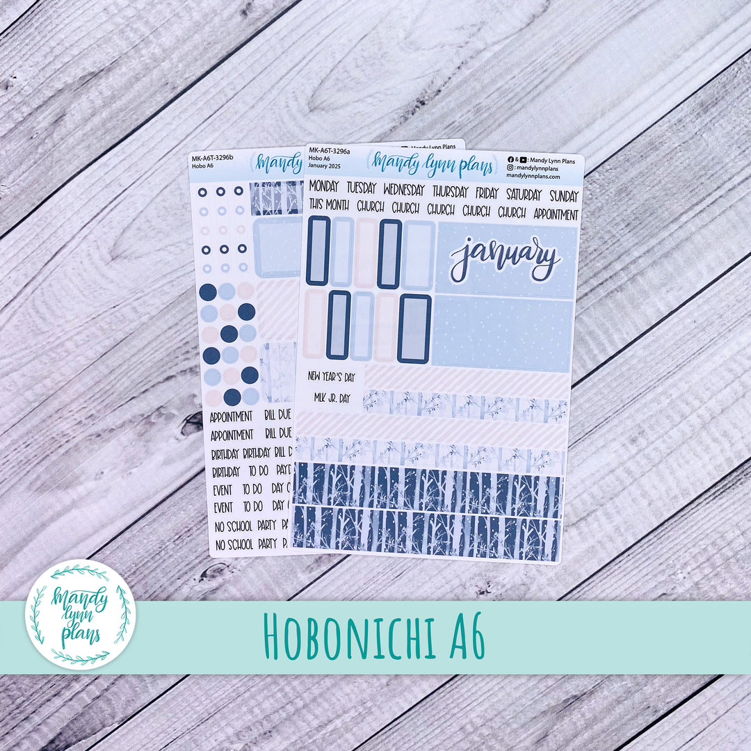 Hobonichi A6 January 2025 Monthly Kit || Winter Forest || MK-A6T-3296