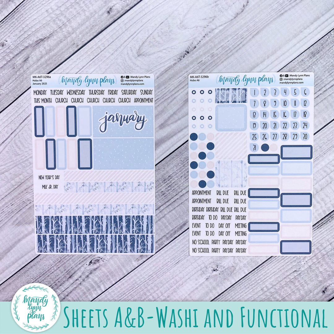 Hobonichi A6 January 2025 Monthly Kit || Winter Forest || MK-A6T-3296