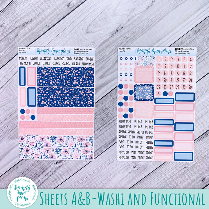 Any Month Hobonichi A6 Monthly Kit || Dainty Floral || MK-A6T-3297