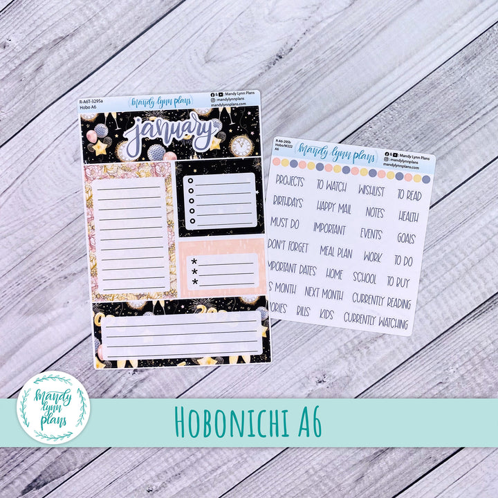 January A6 Hobonichi Dashboard || New Year's Party || R-A6T-3295